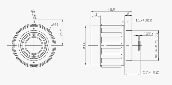 FWD-35 35mm EFL LWIR Motorized Zoom Lens with 8-12μm Wavelength and Athermalized Design — Chalcogenide Series