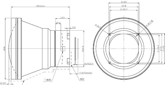FWD-55 55mm F1.1 1280×1024@12μm এলডব্লিউআইআর মোটরাইজড জুম লেন্স